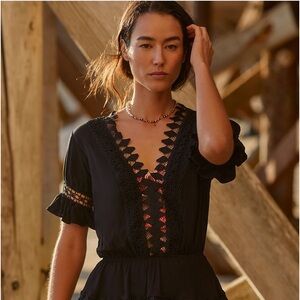NWT Anthropologie black cover-up dress size Medium